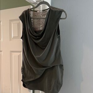 Elegant Gray Sleeveless Top